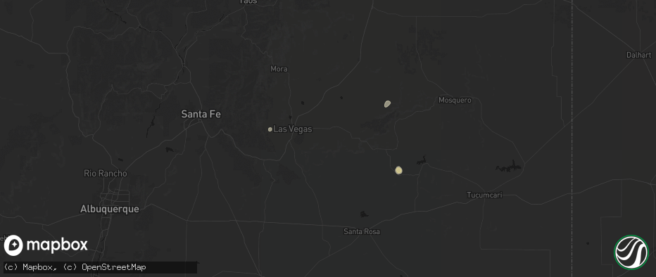 Hail map in Las Vegas, NM on June 5, 2026