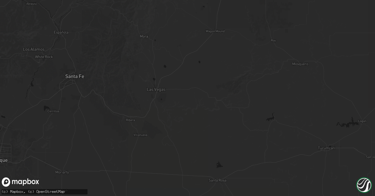 Hail map in Las Vegas, NM on June 5, 2026