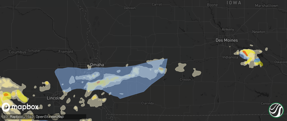Hail map in Lewis, IA on June 5, 2026