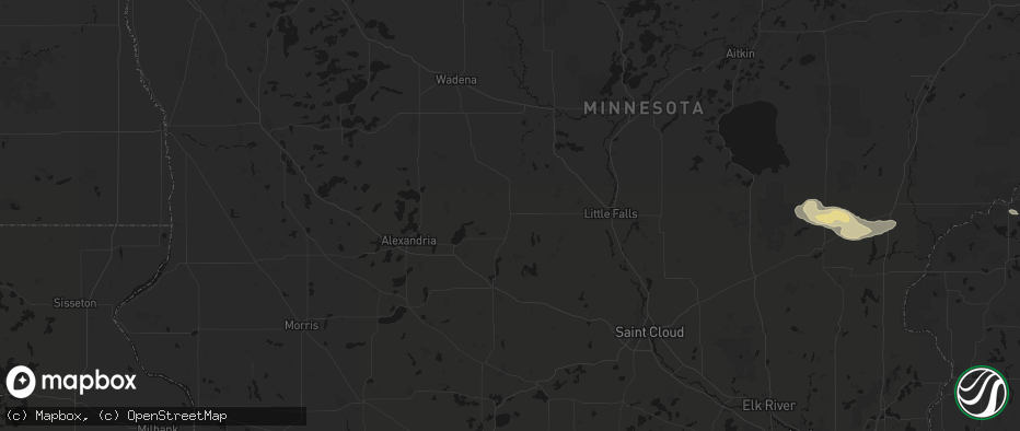 Hail map in Long Prairie, MN on June 5, 2026
