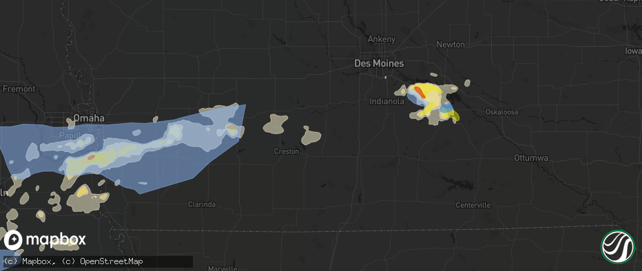 Hail map in Lorimor, IA on June 5, 2026