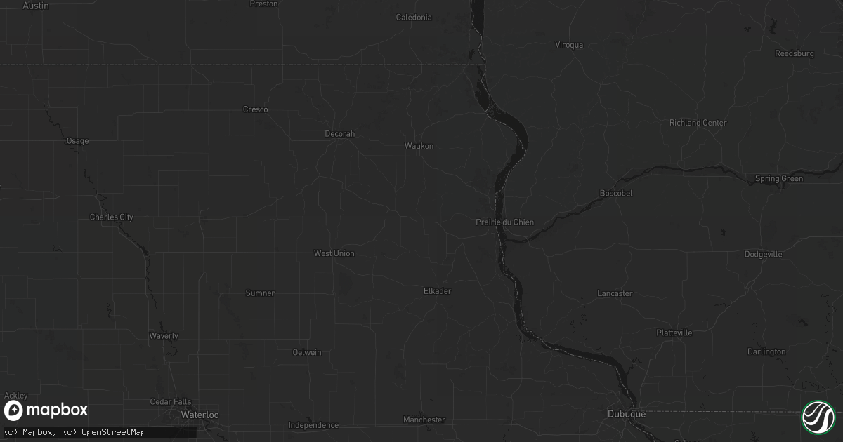 Hail map in Luana, IA on June 5, 2026