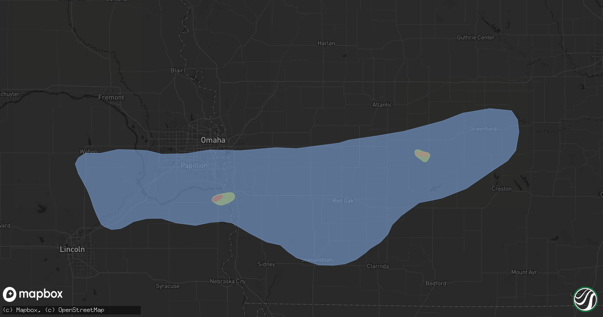 Hail map in Macedonia, IA on June 5, 2026