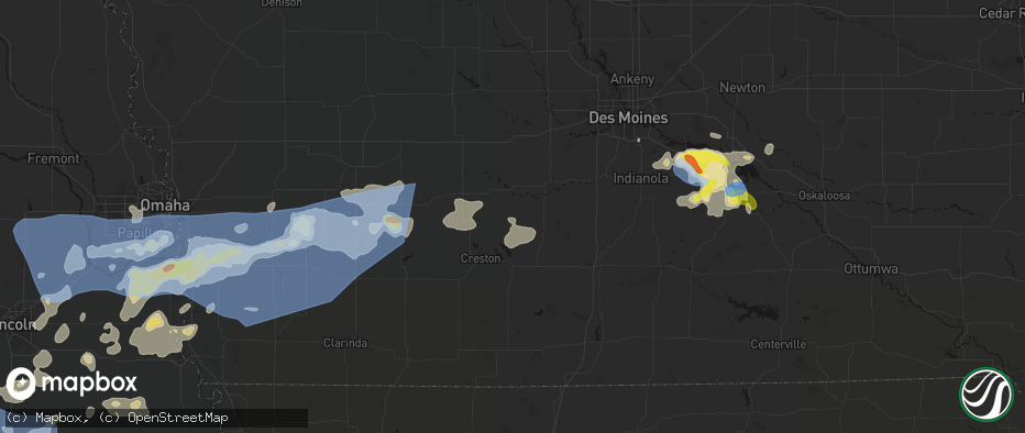 Hail map in Macksburg, IA on June 5, 2026
