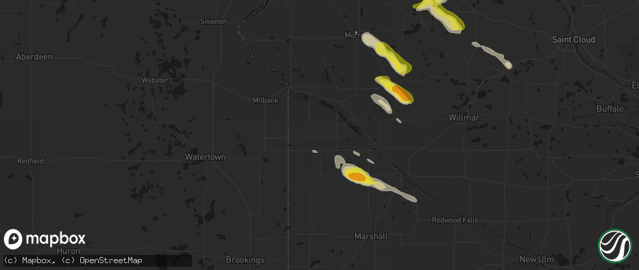 Hail map in Madison, MN on June 5, 2026