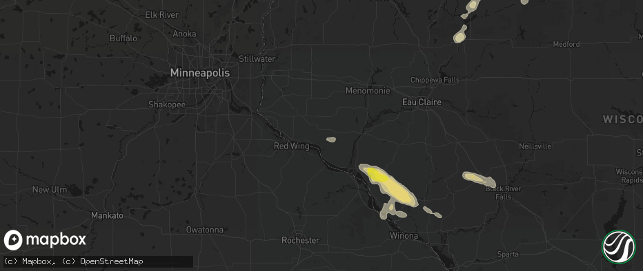 Hail map in Maiden Rock, WI on June 5, 2026