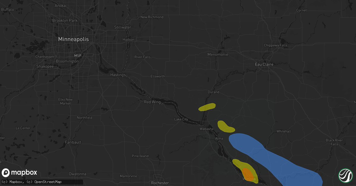 Hail map in Maiden Rock, WI on June 5, 2026