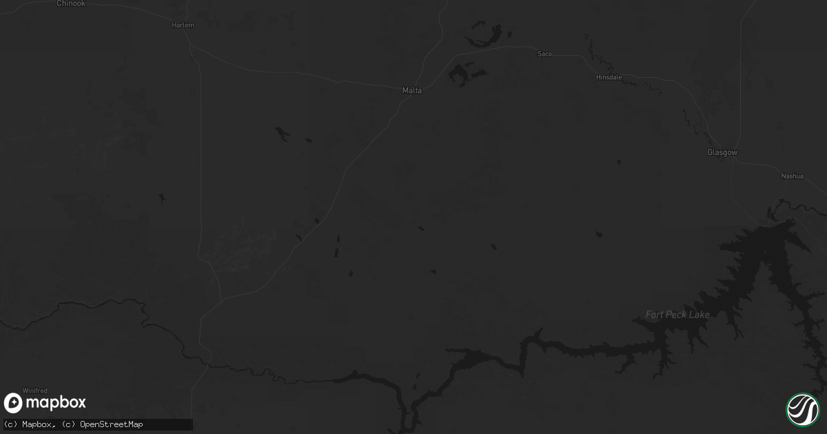 Hail map in Malta, MT on June 5, 2026