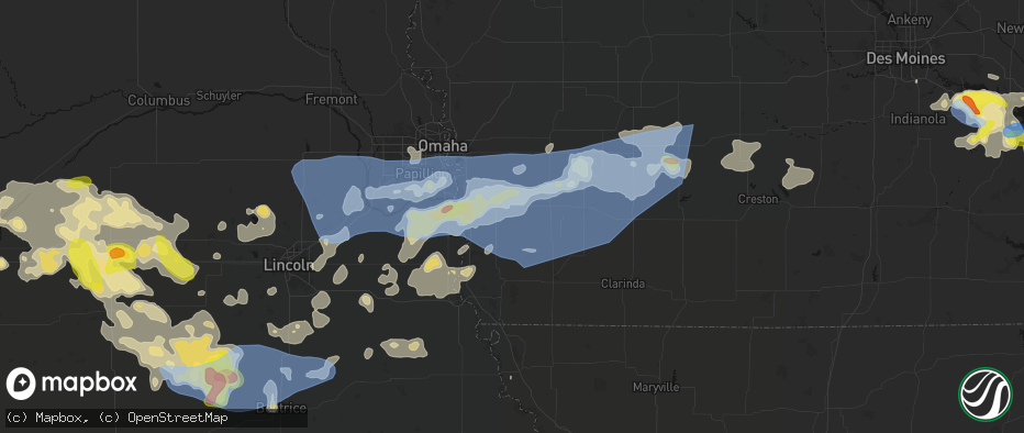 Hail map in Malvern, IA on June 5, 2026