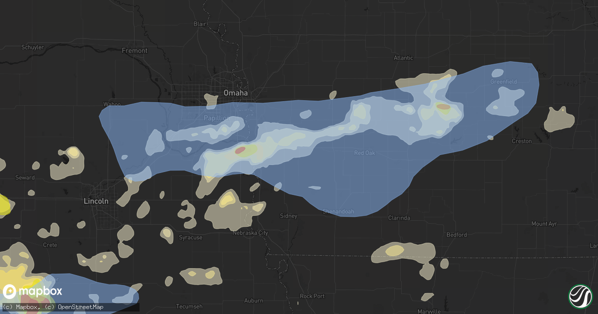 Hail map in Malvern, IA on June 5, 2026
