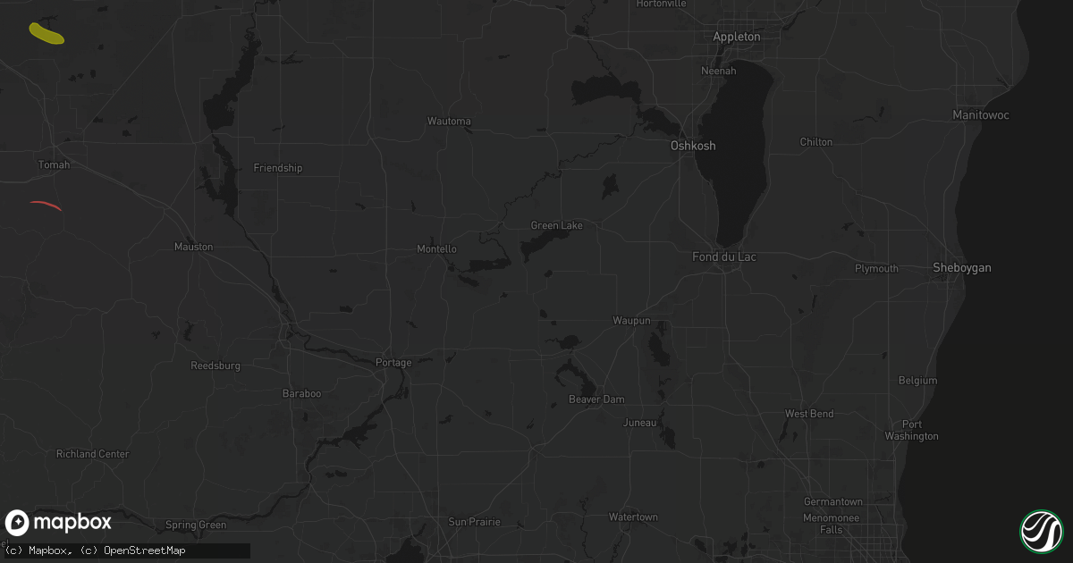 Hail map in Markesan, WI on June 5, 2026