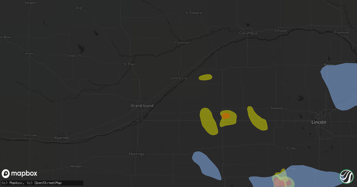 Hail map in Marquette, NE on June 5, 2026