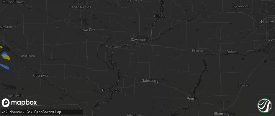 Hail map in Matherville, IL on June 5, 2026