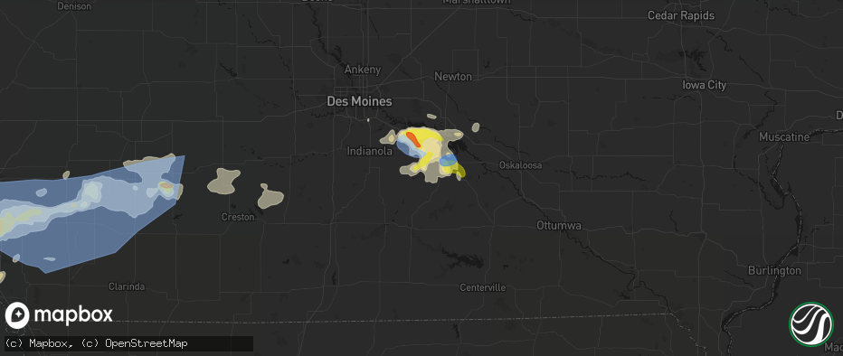 Hail map in Melcher Dallas, IA on June 5, 2026