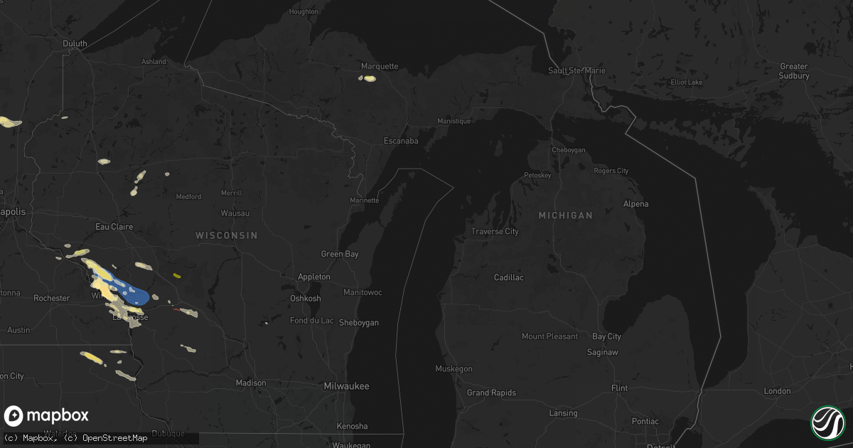 Hail map in Michigan on June 5, 2026