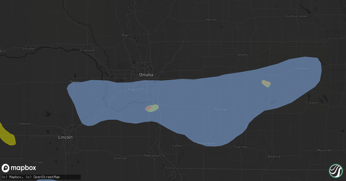 Hail map in Mineola, IA on June 5, 2026