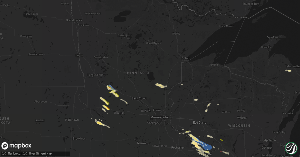 Hail map in Minnesota on June 5, 2026