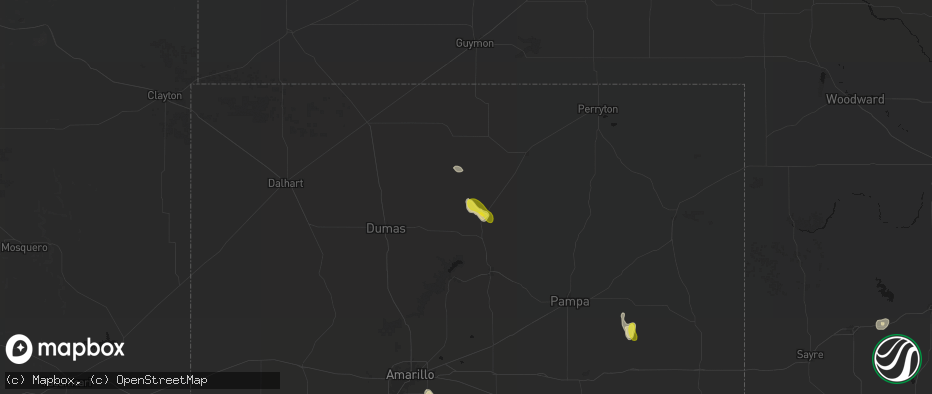 Hail map in Morse, TX on June 5, 2026