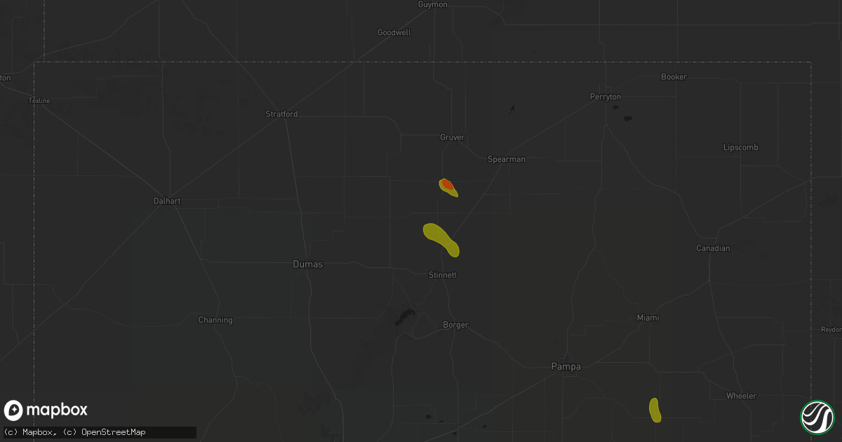 Hail map in Morse, TX on June 5, 2026