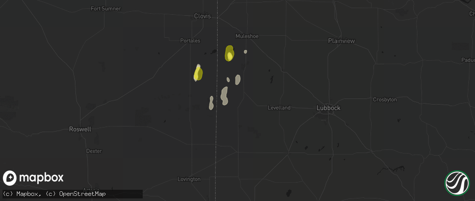 Hail map in Morton, TX on June 5, 2026