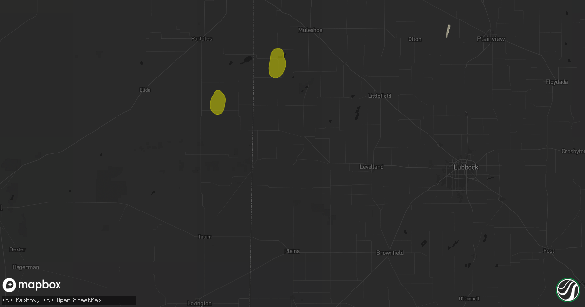 Hail map in Morton, TX on June 5, 2026
