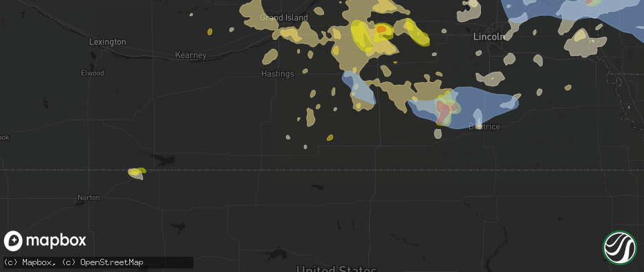 Hail map in Nelson, NE on June 5, 2026