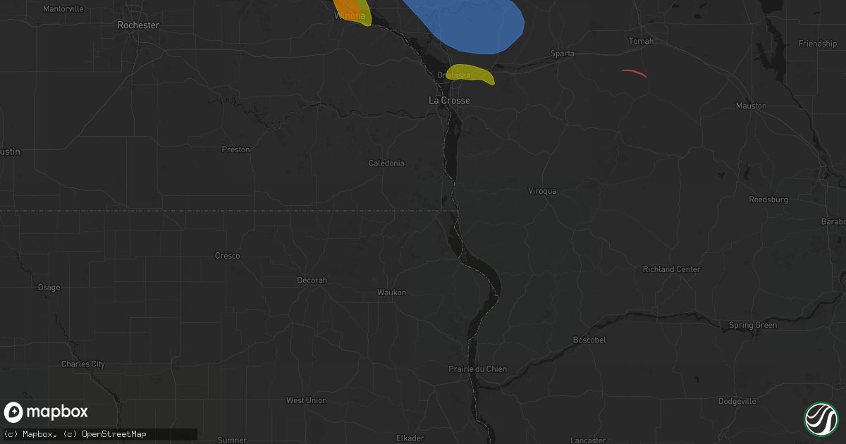 Hail map in New Albin, IA on June 5, 2026