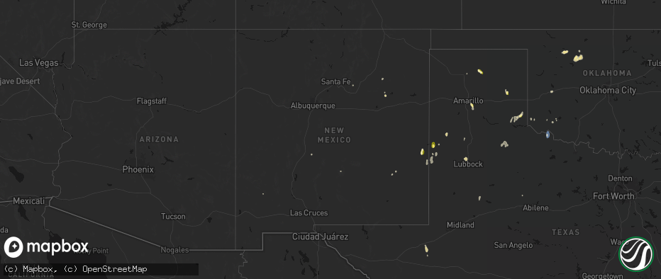 Hail map in New Mexico on June 5, 2026