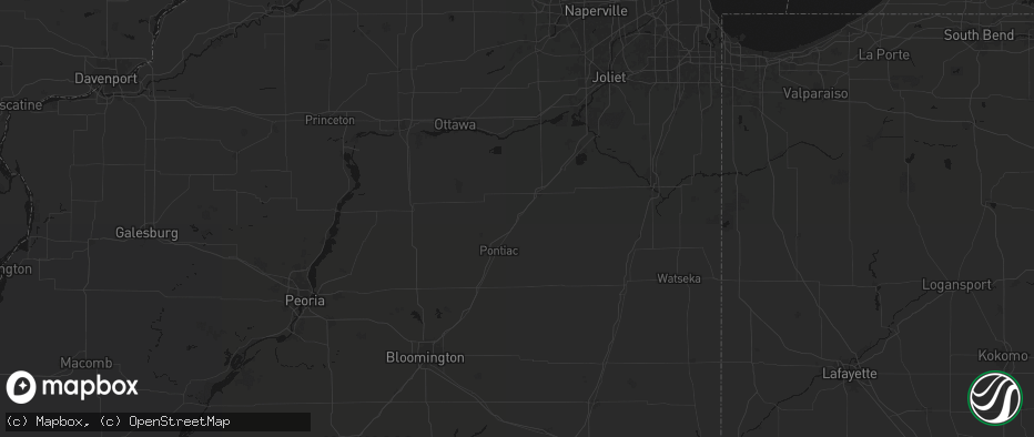 Hail map in Odell, IL on June 5, 2026