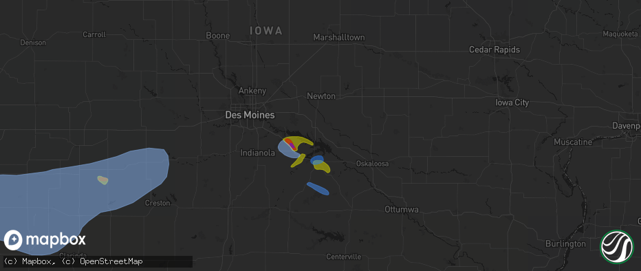 Hail map in Otley, IA on June 5, 2026