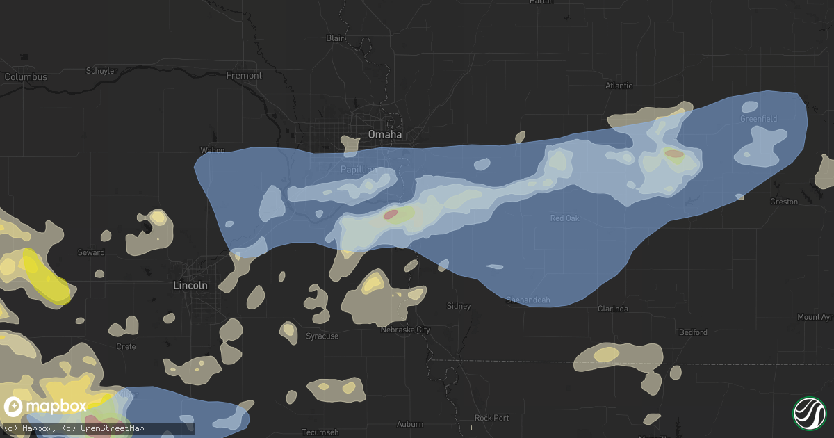 Hail map in Pacific Junction, IA on June 5, 2026
