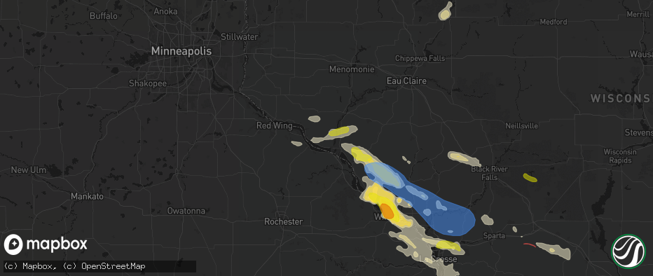 Hail map in Pepin, WI on June 5, 2026