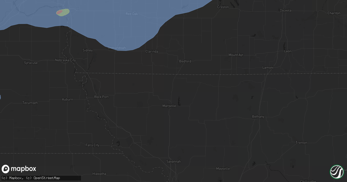 Hail map in Pickering, MO on June 5, 2026