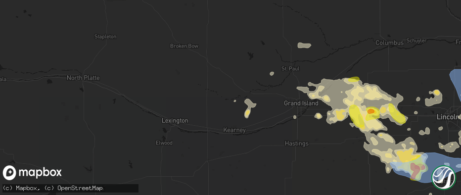 Hail map in Pleasanton, NE on June 5, 2026