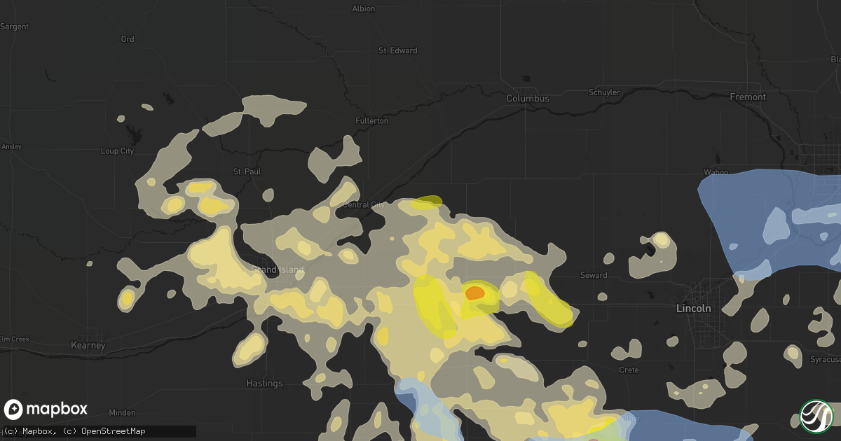 Hail map in Polk, NE on June 5, 2026