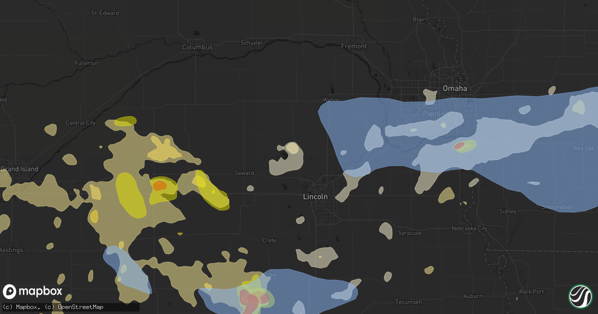 Hail map in Raymond, NE on June 5, 2026