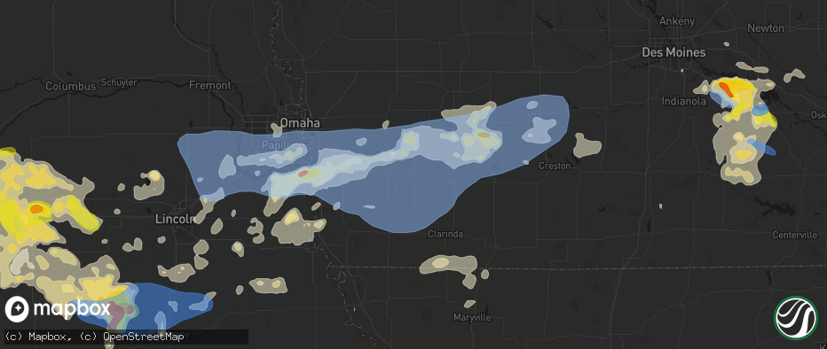 Hail map in Red Oak, IA on June 5, 2026