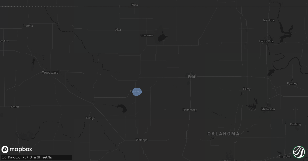 Hail map in Ringwood, OK on June 5, 2026