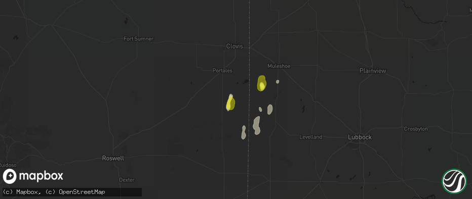 Hail map in Rogers, NM on June 5, 2026