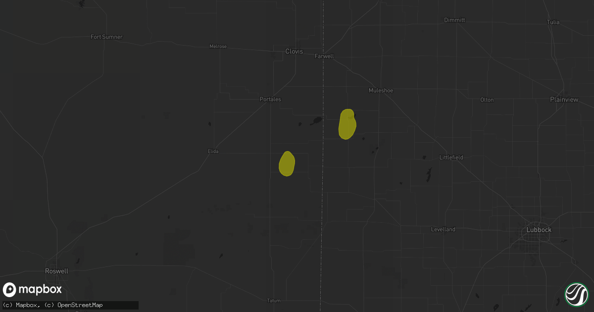 Hail map in Rogers, NM on June 5, 2026