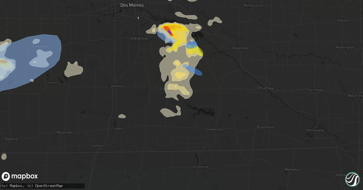 Hail map in Russell, IA on June 5, 2026