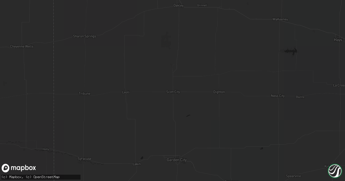 Hail map in Scott City, KS on June 5, 2026