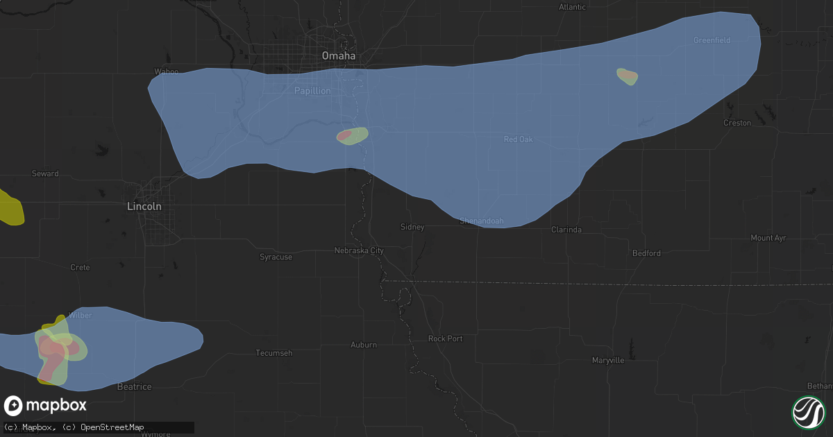 Hail map in Sidney, IA on June 5, 2026