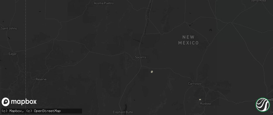 Hail map in Socorro, NM on June 5, 2026