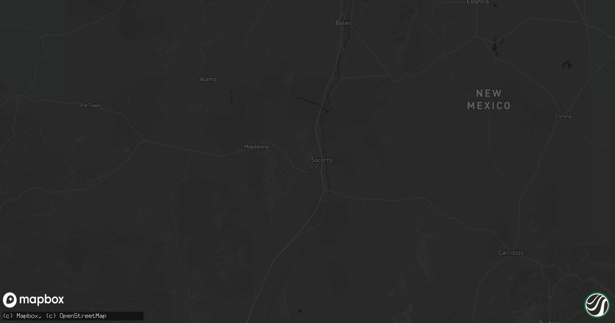 Hail map in Socorro, NM on June 5, 2026