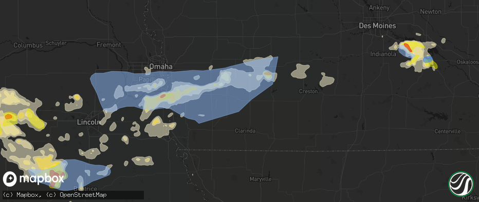 Hail map in Stanton, IA on June 5, 2026