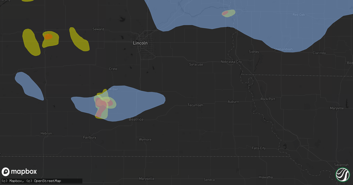 Hail map in Sterling, NE on June 5, 2026