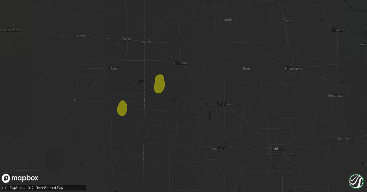 Hail map in Sudan, TX on June 5, 2026
