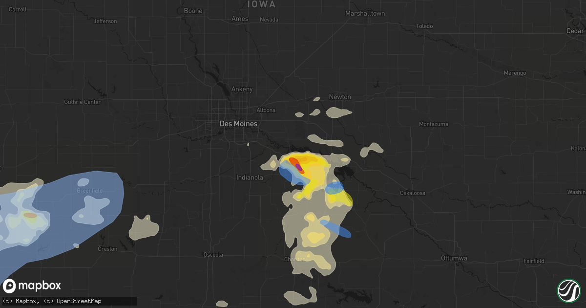 Hail map in Swan, IA on June 5, 2026
