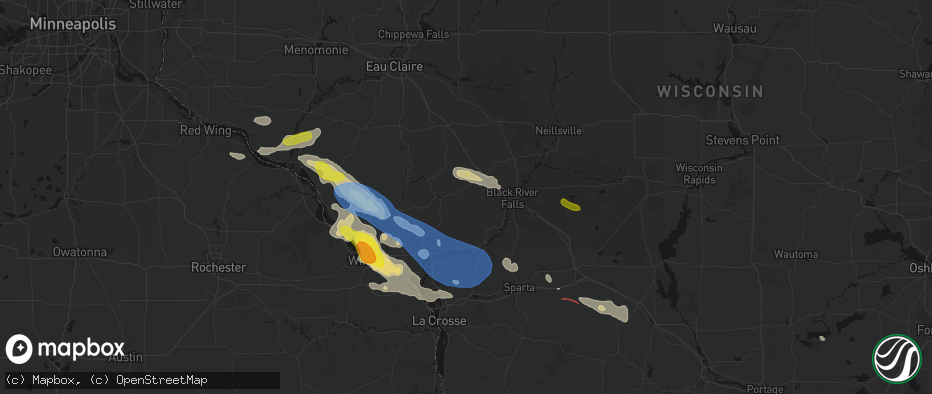 Hail map in Taylor, WI on June 5, 2026